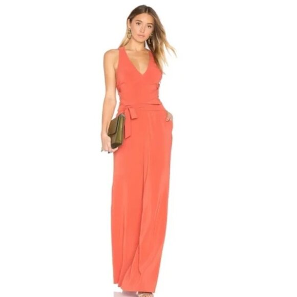 Lovers & Friends X Mark's The Spot Jumpsuit Blood Orange size small - Picture 1 of 8